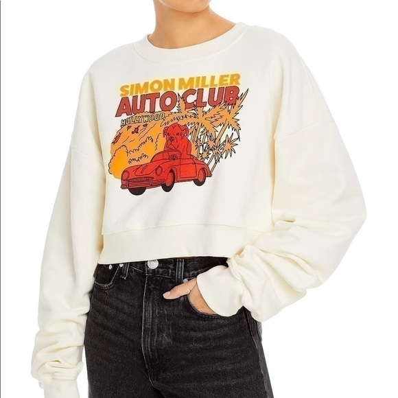 NWT - Simon Miller Autoclub Graphic Print Pullover Crewneck Sweatshirt - Picture 1 of 2